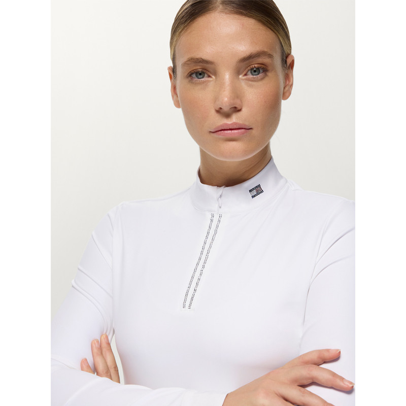 Polo de concours manches longues Monica Rhinestone FW26 Tommy Hilfiger Equestrian