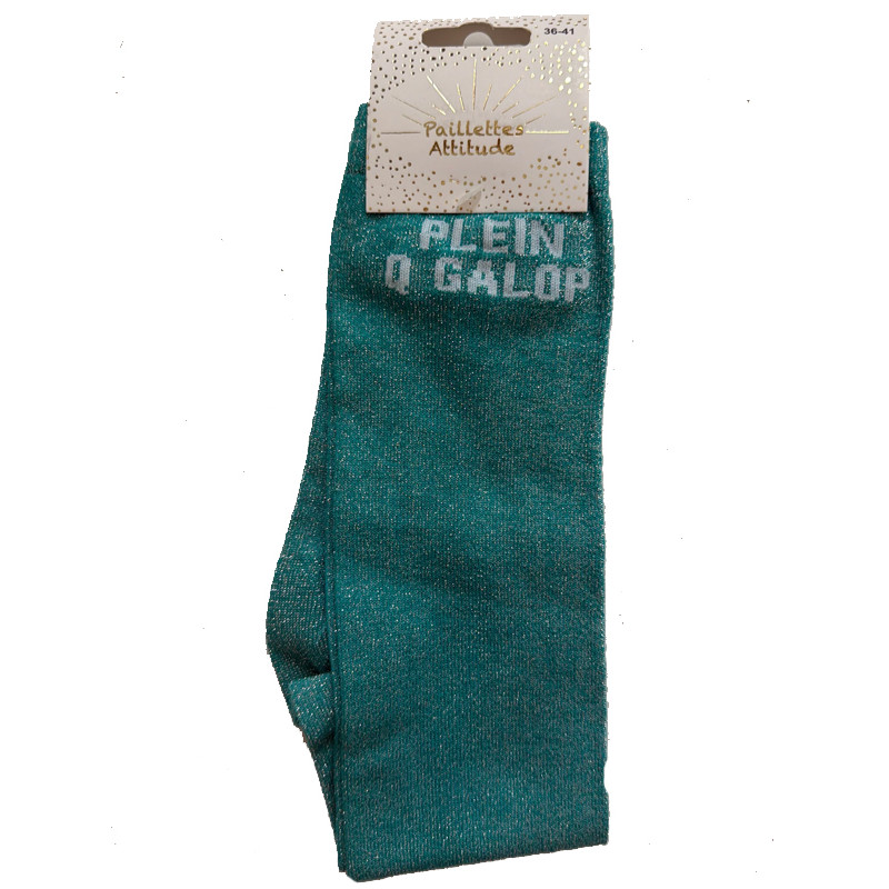 Chaussettes d'équitation pailletées ''Plein Q Galop'' Paillettes Attitude