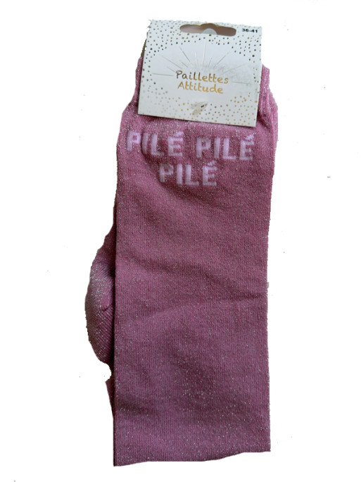 Chaussettes d'équitation pailletées ''Pilé Pilé Pilé'' Paillettes Attitude
