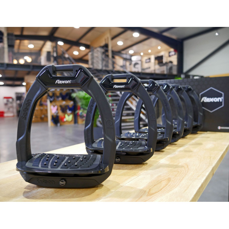 Etriers Safe On Flex-On incliné ultra-gripp cadre noir