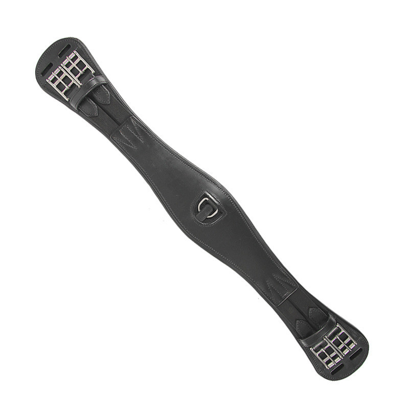 WALDHAUSEN Sangle Courte En Cuir élastique - Noir - 60 Cm - Pour Cheval - Rembourrée, Confortable, Liberté De Mouvement