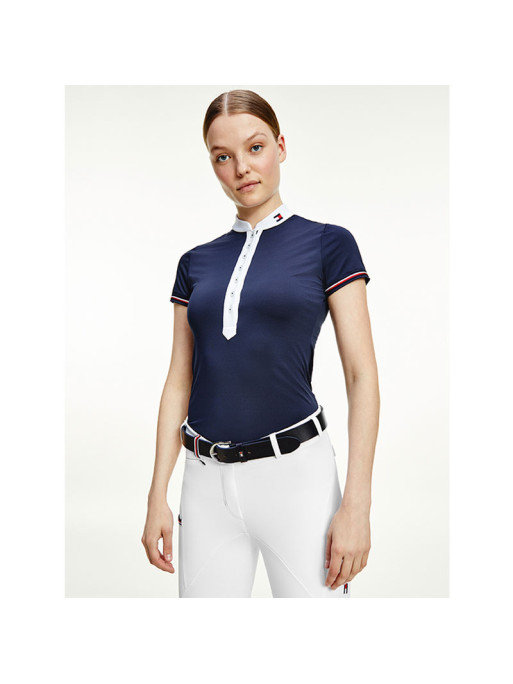 Polo de concours à manches courtes femme Tommy Hilfiger Equestrian Polo de concours à manches courtes femme Tommy Hilfiger Equestrian