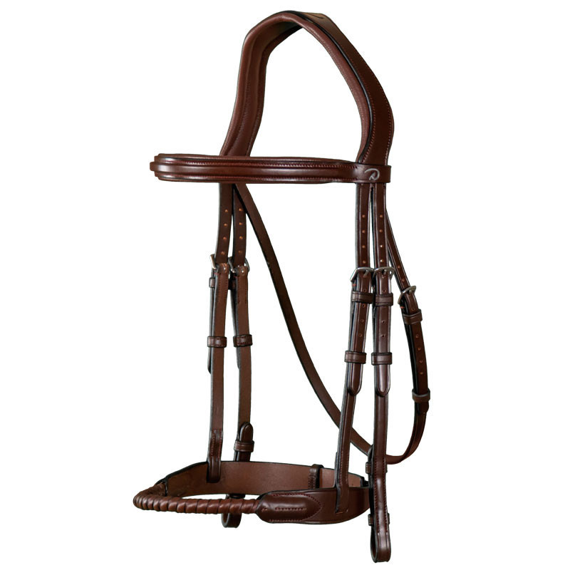 Bridon muserolle corde recouverte de cuir "New English Collection" Dy'on