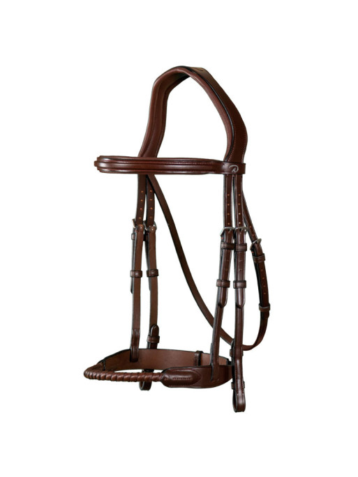 Bridon muserolle corde recouverte de cuir "New English Collection" Dy'on