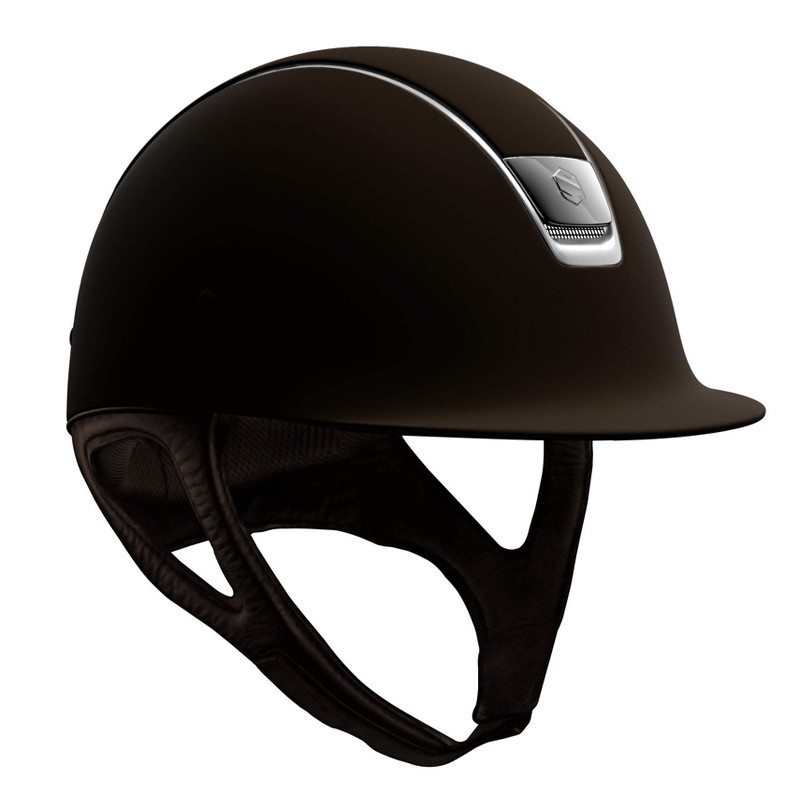 Casque Shadowmatt Blason Chrome noir Liseré Titanium Samshield