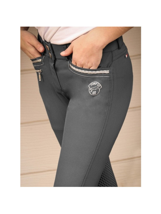 Pantalon d'équitation Junior Fille Marie Jump'In Gris Pantalon d'équitation Junior Fille Marie Jump'In Gris
