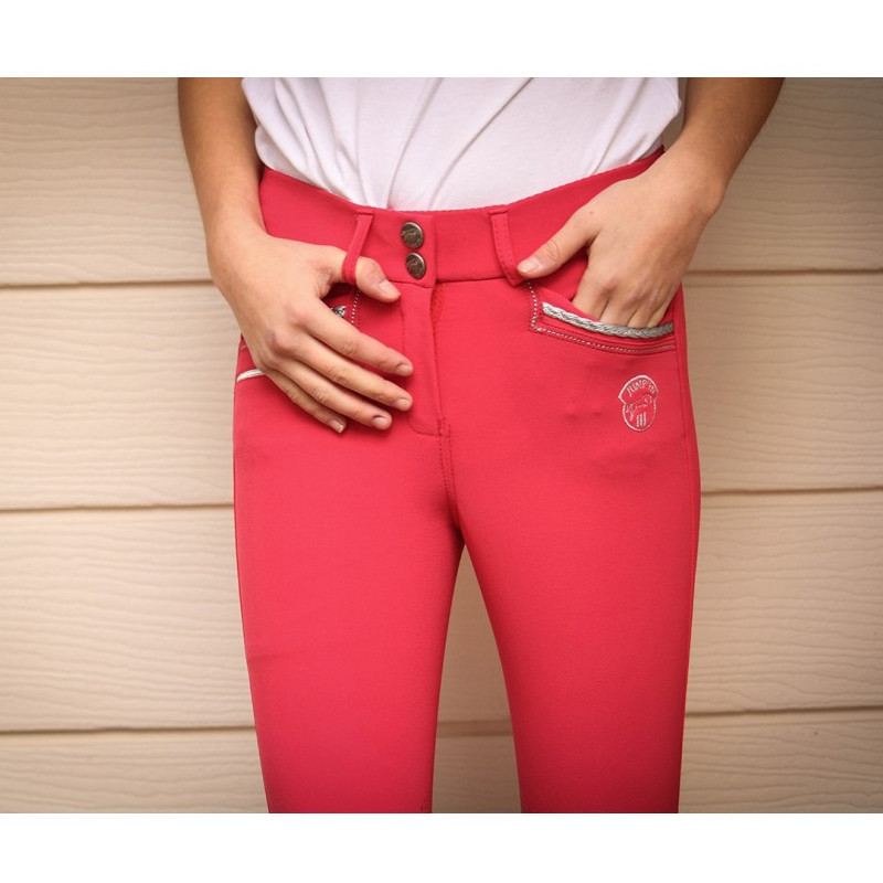 Pantalon d'équitation Junior Fille Marie Jump'In Rouge 2