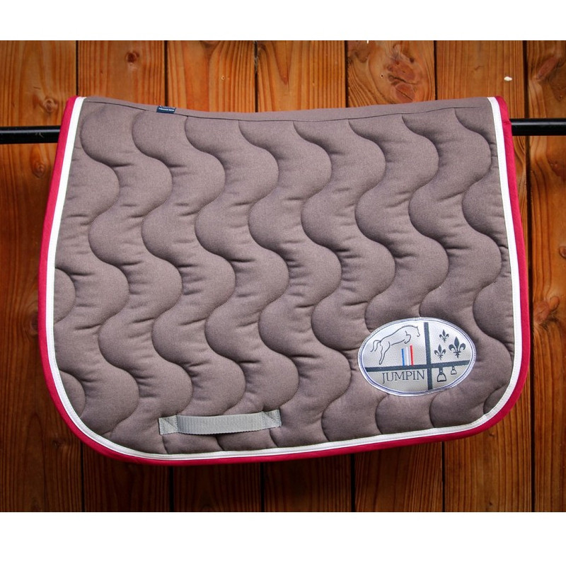 Tapis Jumpad Ecusson Jump'In Gris chiné, blanc et bordeaux 1