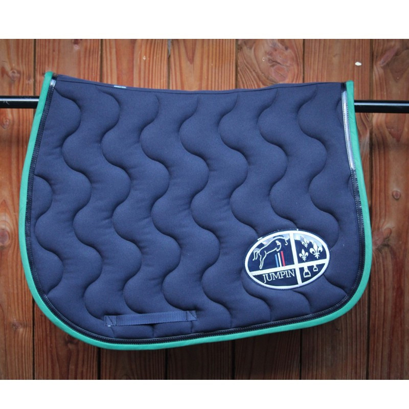 Tapis Jumpad Ecusson Jump'In Marine et vert forêt 1