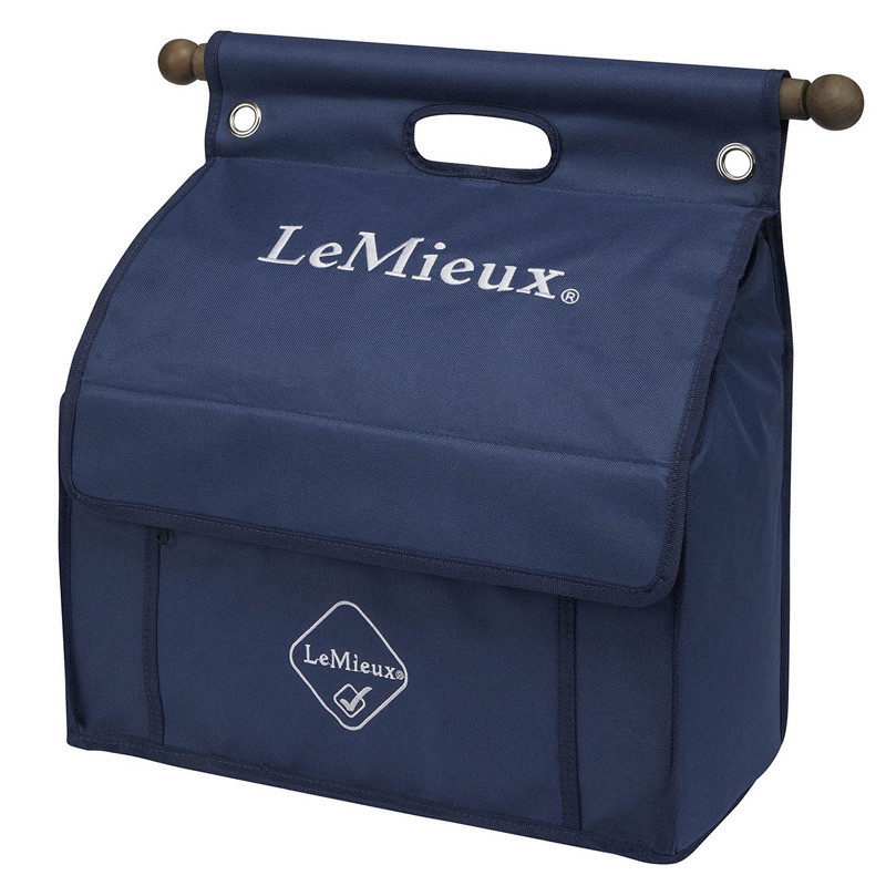 Sac de pansage à suspendre Grooming Bag LeMieux marine fermé