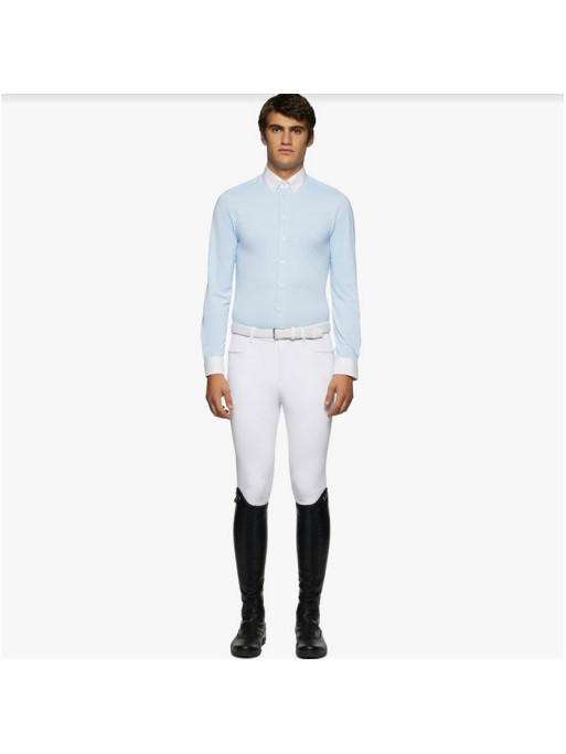 Chemise de concours boutonnée manches longues Cavalleria Toscana bleu Chemise de concours boutonnée manches longues Cavalleria Toscana bleu