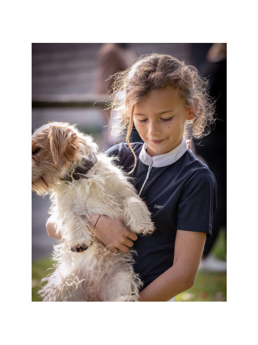 Polo de concours marine manches courtes Charlie Jump'In 1