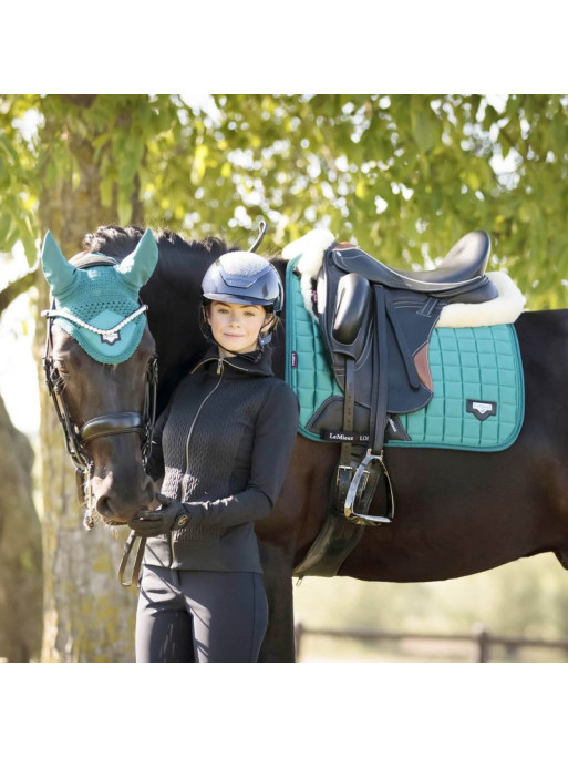 Bonnet cheval Loire Satin Lemieux turquoise 1 Bonnet cheval Loire Satin Lemieux turquoise 1