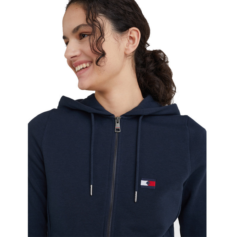 Veste sweat à fermeture éclair Tommy Hilfiger Equestrian marine logo