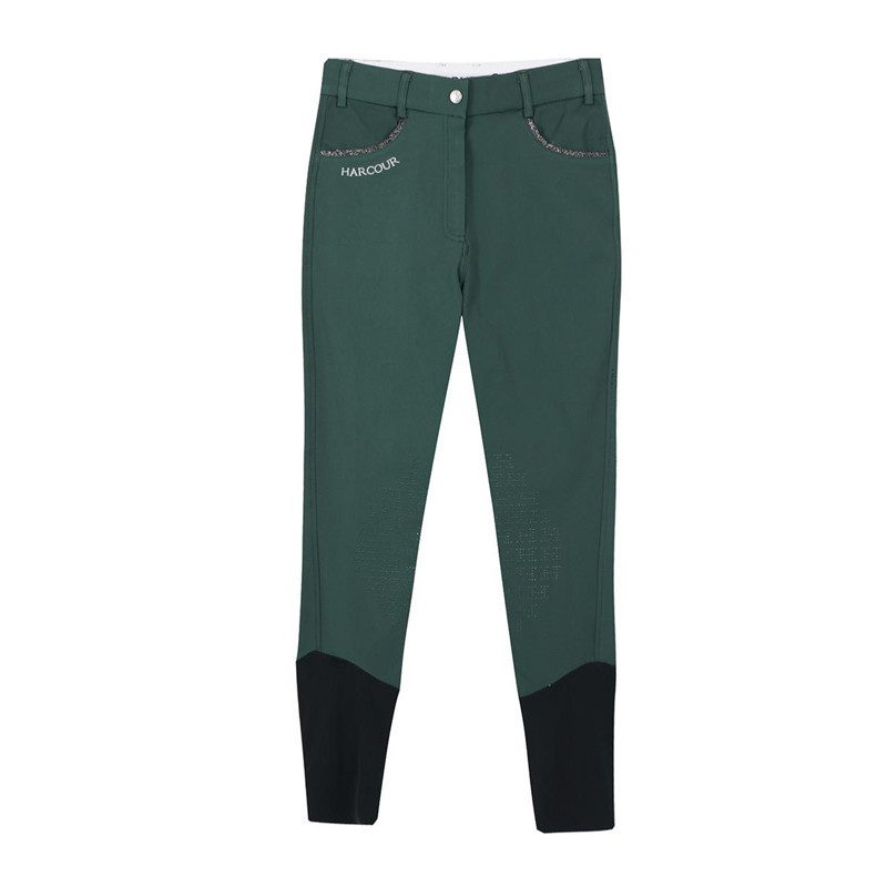 Pantalon Jaltika fix system grip Femme Rider Harcour vert foncé face