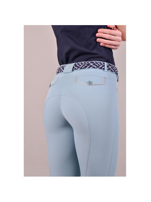 Pantalon Jaltika fix system grip Femme Rider Harcour bleu arrière porté Pantalon Jaltika fix system grip Femme Rider Harcour bleu arrière porté
