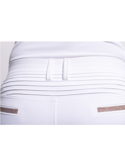 Pantalon Adèle kneep grip RG Samshield blanc détails Pantalon Adèle kneep grip RG Samshield blanc détails