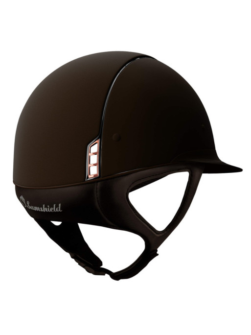 Casque Miss Shield Blason Crystal Fabric Metalic Rose Samshield marron Casque Miss Shield Blason Crystal Fabric Metalic Rose Samshield marron