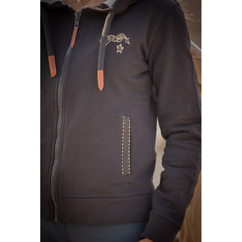 Sweat zippé Emy Pénélope marine 3
