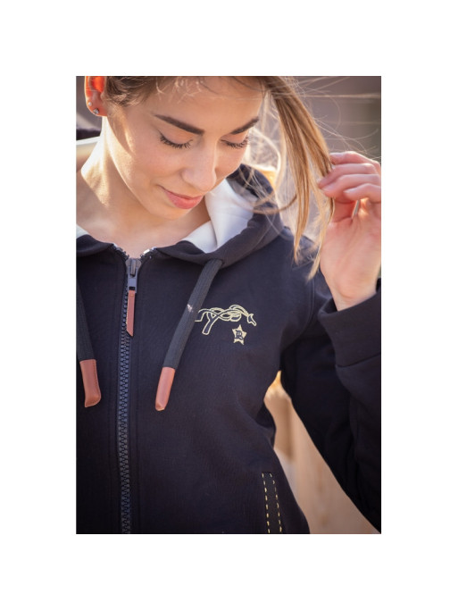 Sweat zippé Emy Pénélope marine 4 Sweat zippé Emy Pénélope marine 4