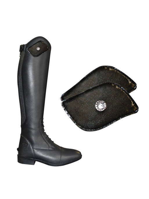 Empiècements pour bottes Pratoni Canter vernis noir Empiècements pour bottes Pratoni Canter vernis noir