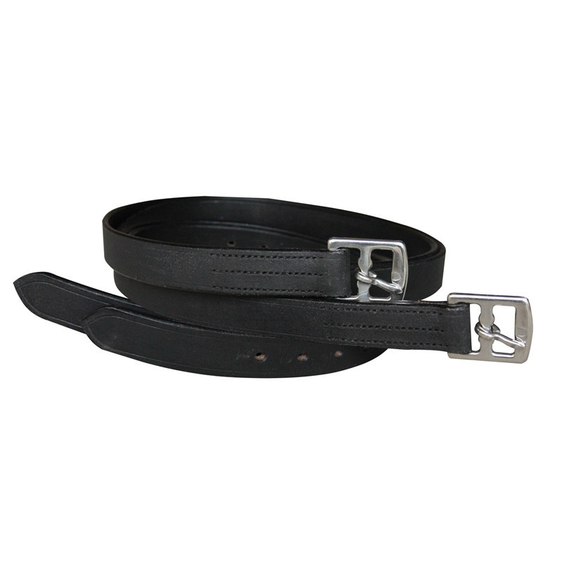 Etrivières cuir Canter noir