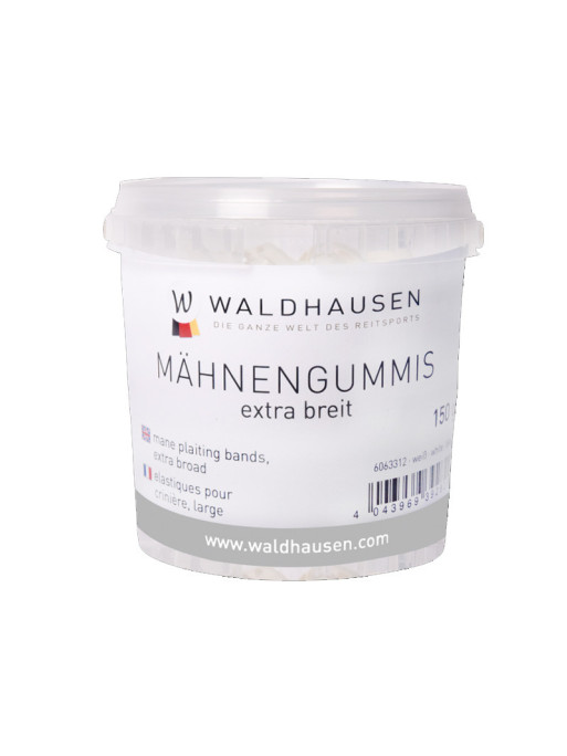 Élastiques extra larges pour crinière Waldhausen blanc