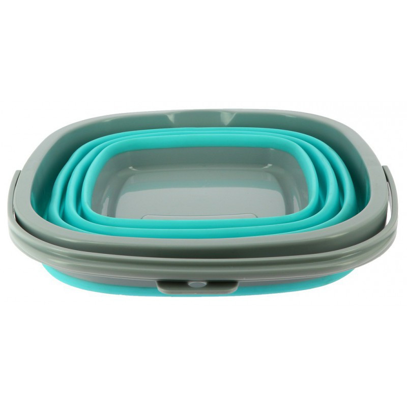 Seau pliant 10L Soft Fun Hippotonic vert néon bleu néon