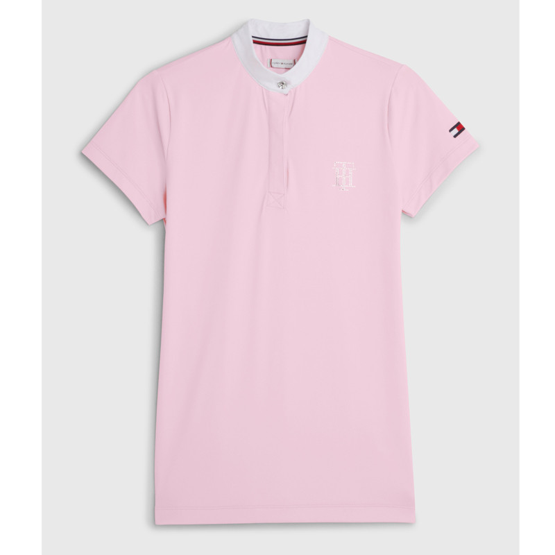 T-Shirt concours à manches courtes Rhinestone Performance Tommy Hilfiger Equestrian