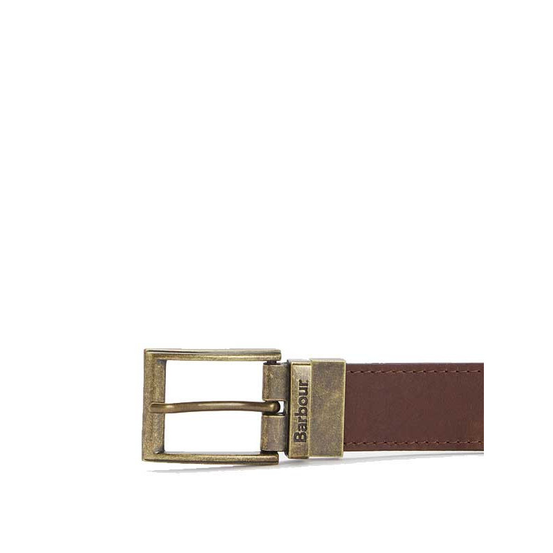 Ceinture réversible cuir et Tartan Barbour