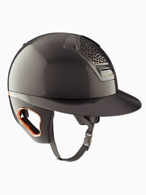 Casque Voronoï noir avec protection temporale Glossy visière longue Freejump Casque Voronoï noir avec protection temporale Glossy visière longue Freejump