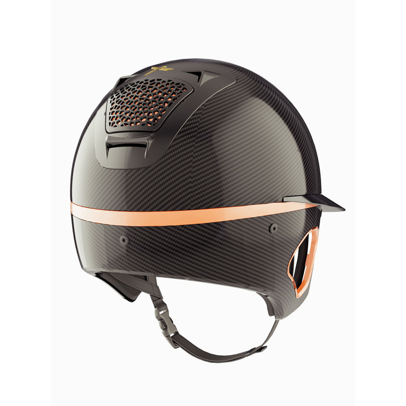 Casque Voronoï noir avec protection temporale Glossy visière longue Freejump