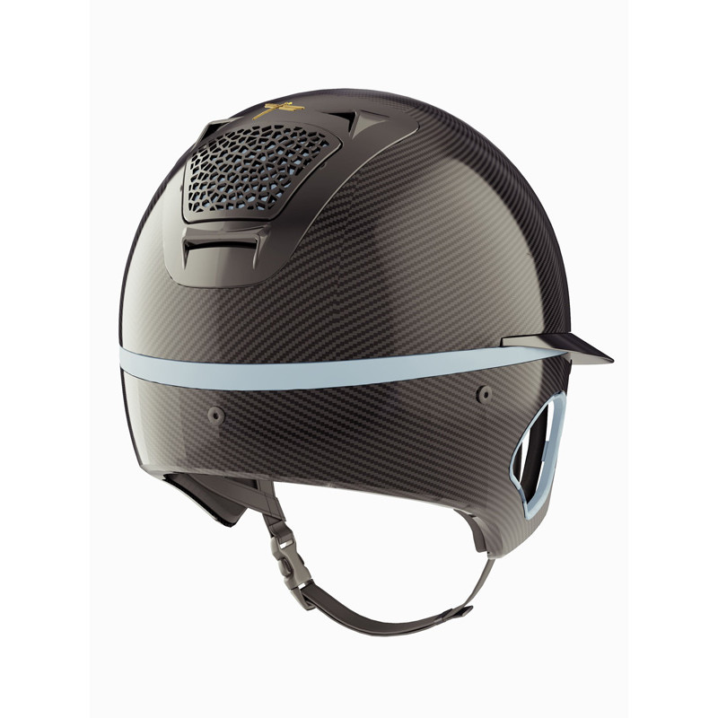 Casque Voronoï noir avec protection temporale Glossy visière longue Freejump