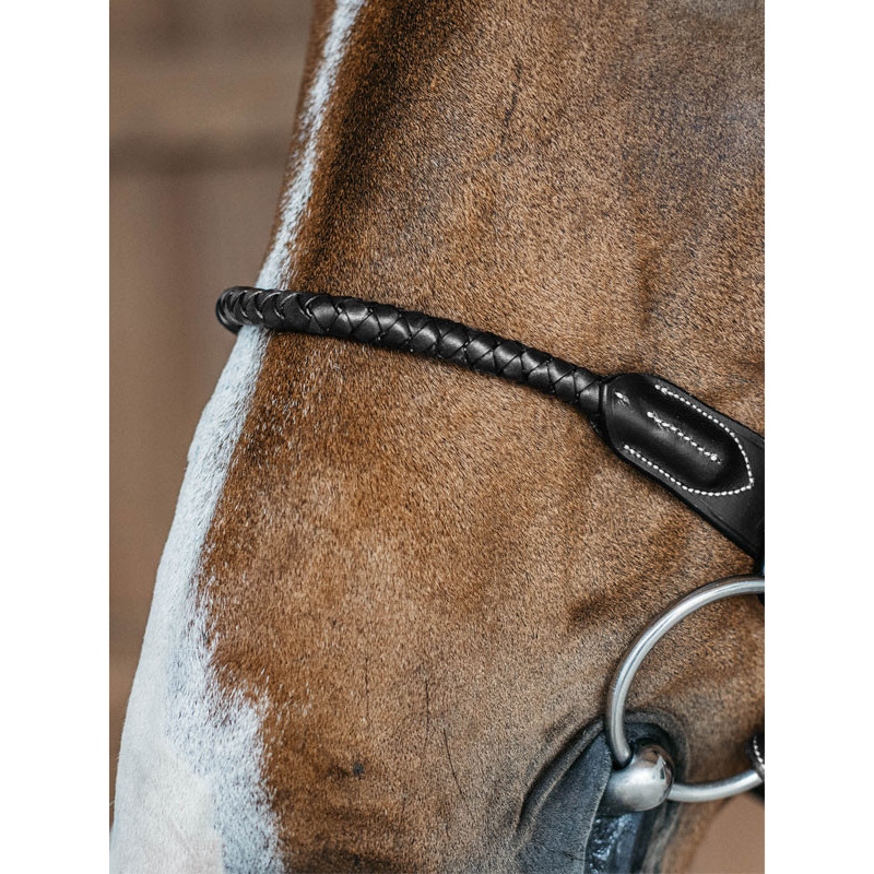 Bridon muserolle tréssée avec sous-barbe amovible D Collection Dy\'on